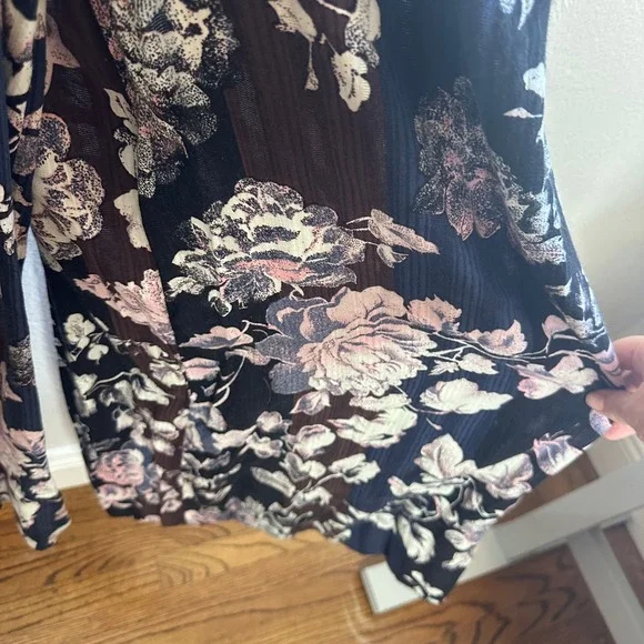 NWT Free People Melrose Wide Leg Jumpsuit Size XS Floral Print Smocked Waist - Picture 5 of 8